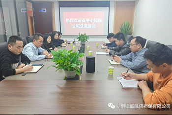 平臺聯(lián)動 深化合作||省中小擔保公司一行來我公司調(diào)研