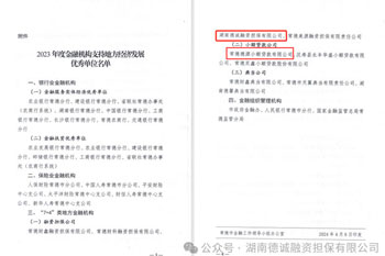 公司榮獲“2023年度金融機構支持地方經濟發展優秀單位”榮譽稱號